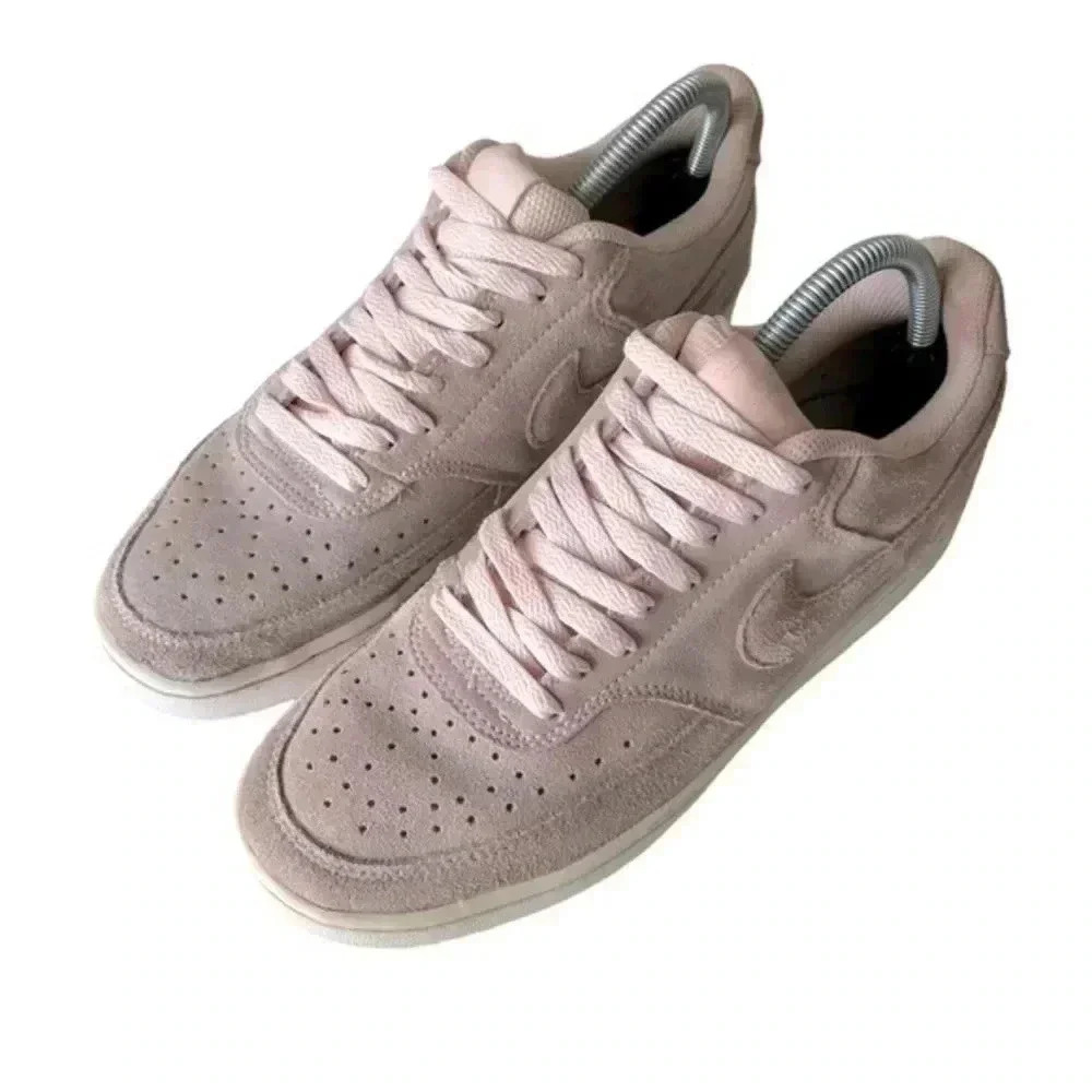 Nike Pink Leather Sneakers Women's 8.5 | Low-Top Athletic Shoes